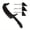 Black, variant on Professional Hair Cutting Comb with Adjustable Curved Design for Precision Styling and Barber Tools