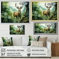 thumbnail image 4 of Designart "Deer Emerald beauty I" Animals Floater Framed Wall Art Print, 4 of 7