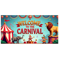 thumbnail image 2 of Welcome to Carnival Themed Party Backdrop Lion Elephant Tent Fireworks Banner Festival Supplies Photography Decorations Event Celebrations Parties, 2 of 8