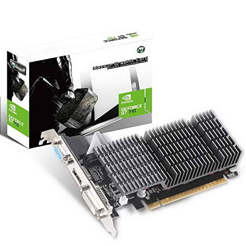 MAXSUN GEFORCE GT 710 1GB Video Graphics Card GPU Support DirectX12 OpenGL4.5, Low Profile, Low Consumption, VGA, DVI-D, HDMI, HDCP, Silent Passive Fanless Cooling System