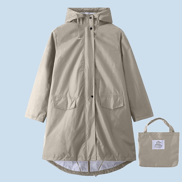 uublik Coupe-Vent Léger pour Femme, Randonnée en Plein Air, Décontracté, Mode, Coupe-Vent et Antitaches, Imperméable, Kaki