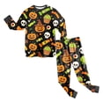 thumbnail image 6 of Gerichy Halloween Kids Pajamas Sets for Girls Boys Cute Ghost Pumpkin PJs Long Sleeve Pants Soft Sleepwear 2Pcs Holiday Pajama Sets 2T-9T, 6 of 7
