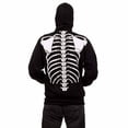 thumbnail image 2 of Zip Hoodie: Glow in The Dark Skeleton Costume Top (Front/Back) Size L, 2 of 5