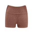 thumbnail image 5 of QHFBli Women Low Waist Lounge Shorts Fold Over Skinny Pajamas Shorts Summer Casual Pj Bottom Sleep Shorts a-Brown M, 5 of 5