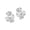 Silver., variant on Artistic Floral Ear Studs Copper Design Suitable for Women Daily and Formal Occasions
