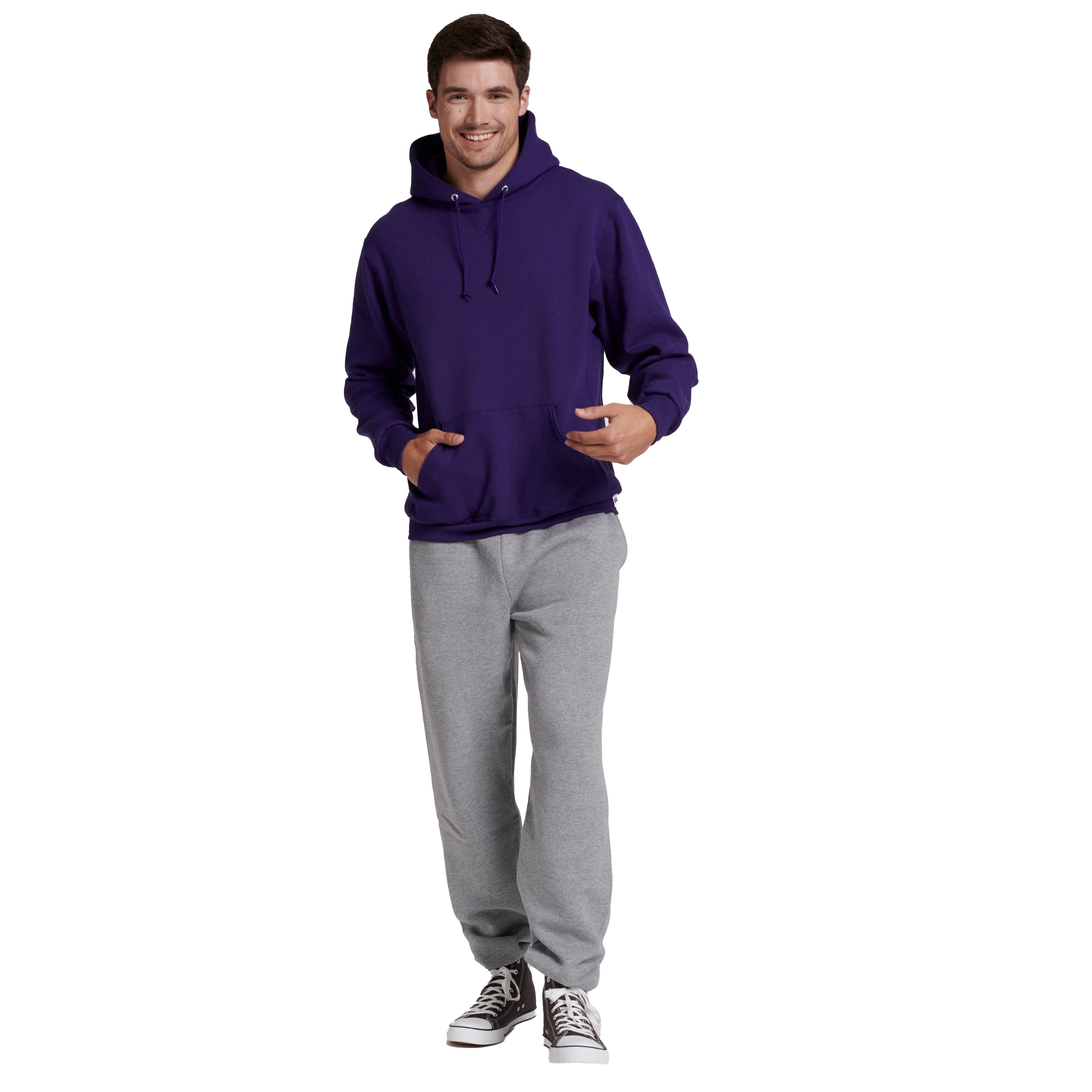 Russell Athletic Men's Dri-Power Fleece Pullover Hooded Sweatshirts - Moisture Wicking, Mid-Weight Cotton Blend, Sizes S-4XL