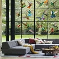 thumbnail image 2 of Hummingbird Decorations 9 Sheets 17 Pcs Window Clings Decor, Anti-Collision Window Clings to Prevent Bird Strikes on Window Glass, 2 of 7