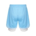 thumbnail image 2 of Rswnyirn Kids Boys 2 in 1 Running Athletic Shorts Mesh Quick Dry Sport Active Trunks Blue 10-11, 2 of 7