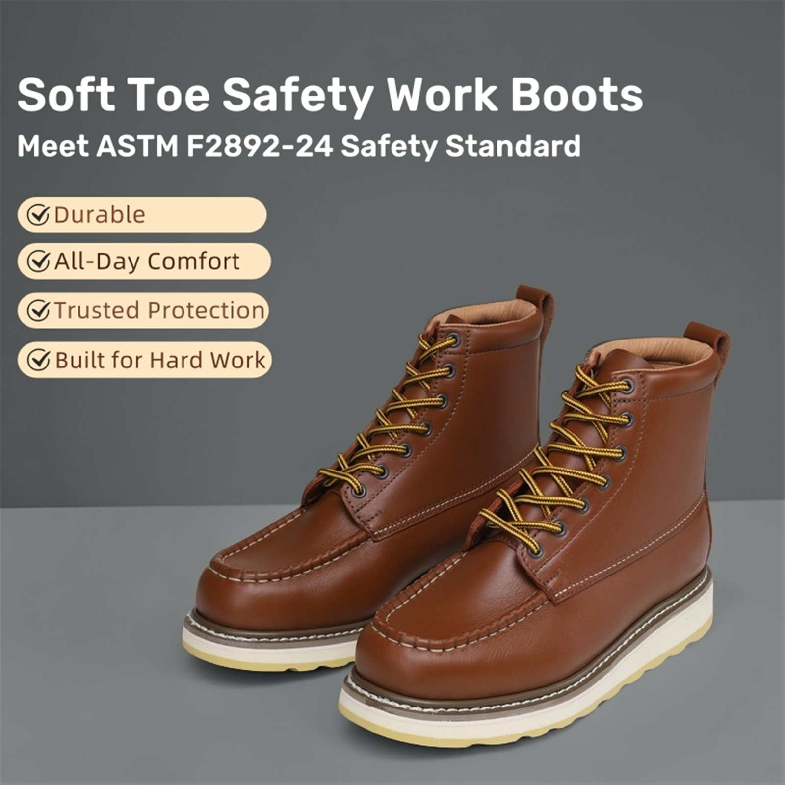 Euchirus Men's 6 in Soft Toe Leather Work Boot photo 6