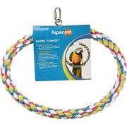 JW Swing 'n Perch Large Soft Comfy Firm Rope Ring For Bird Enrichment