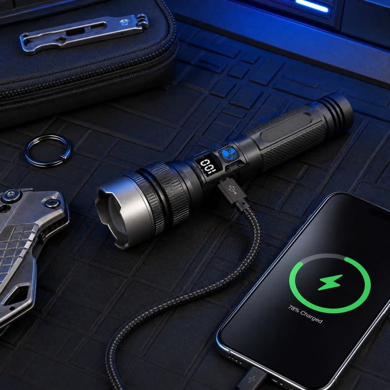 本日中限定15000円 SHARP LEDAQUOS Juyafio Powerful Flashlight 150000 Lumens USB Rechargeable