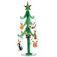 thumbnail image 1 of Glass Christmas Tree with Cat Wine Charm Ornaments-9", 1 of 6