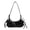 Black, variant on HUISZJ Shoulder Bag, Punk Style Shoulder Bag Clutch Handbag, PU Leather Top Handle Handbag for Travel Commute Work (Black)
