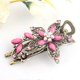thumbnail image 3 of Vintage Women's Flower Crystal Hair Clips Hairpins Hair Accessories (Pink), 3 of 3