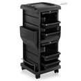 thumbnail image 2 of Saloniture Premium Locking Rolling Trolley Cart with Pockets - Black, 2 of 4