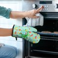 thumbnail image 2 of Pioneer Flower Floral Print Pattern Oven Mitt 2-Pack Set, Heat Resistant Kitchen Gloves, 7.7" X 12", 2 of 6