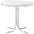 thumbnail image 4 of ZXNYH KO10004WH Griffith 3-Piece Retro Metal Outdoor Seating Set with Table and 2 Chairs, White, 4 of 7