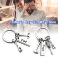 thumbnail image 2 of VALINK Stainless Steel Keychain with Mini Simulation Wrench Tool Pendant 9*28cm Key Buckle with Letters Gift for Father's Day, 2 of 6