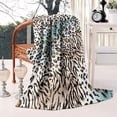 thumbnail image 2 of Leopard and Tiger Pattern Blanket,Comfortable Soft Flannel Throw Blanket,All Season,Warm Lightweight Blankets for Sofa Bed Couch Living Room Chair,50"x60", 2 of 4