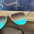 thumbnail image 5 of RB-Hip Hop-sunglasses Reflective Blue Aviator Gold Frame Sunglasses with Case, 5 of 5