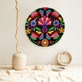 thumbnail image 5 of Sikiie Colorful Floral Embroidery Mexican Bone China Decorative Plate Personality Ceramic Dinner Plate Crafts Decorative Ceramic Decorative Plate -7in, 5 of 6