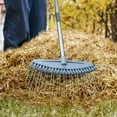 Colwelt Thatch Rake for Lawn 24 Tines, 54’’ Stainless Steel Handle