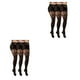 thumbnail image 3 of Minnieouse 3 Pairs Sexy Tights Fishnet Socks Attractive Ladies Accessories Hollow Dating Black Female Mesh Out Lace Stocking Prop Hosiery 2piezas, 3 of 6