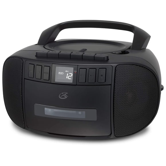 Boombox GPX con reproductor de CD y casetes