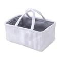 thumbnail image 3 of Violete Storage Basket Foldable Fabric Organizer | White Brown Flock Material | 15x11x7 in | Durable Handles, Sturdy Stitching, Easy Clean | Closet, Laundry, Toy Storage Solution, 3 of 7