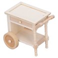 thumbnail image 3 of Carrito para servir comida en miniatura, carrito de comedor en miniatura, carrito de comedor de madera para casa de muñecas, accesorio de cocina para casa de muñecas, solución innovadora, 3 of 14
