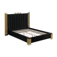 thumbnail image 3 of Pemberley Row Velvet Black Platform Bed 90" Unassembled, 3 of 3
