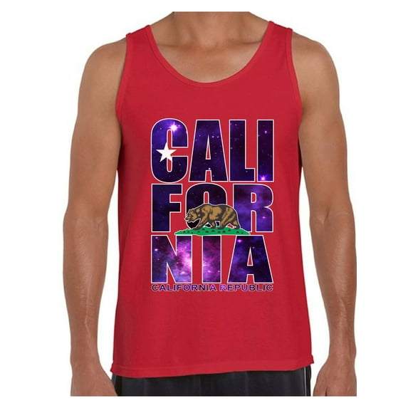 Awkward Styles California Republic Galaxy Tank Top for Men California Galaxy Tank Tops Cali Tank Men's Cali Muscle Shirt California Fitness Tshirt Gifts from California
