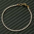 thumbnail image 4 of New Fashion Tennis Chain Bracelet Female 18/21cm 14K Yellow Gold Cubic Zirconia Iced Out Bracelet For Women Jewelry, 4 of 5