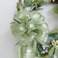 thumbnail image 4 of Sage Green Wired Ribbon 2.5 inch with Satin Stripe Sheer Wired Ribbon for Christmas Tree, Bows Making, Wreaths, Gift Wrapping, Wedding Bridal Shower Decorations-Continous 10 Yards, 4 of 14