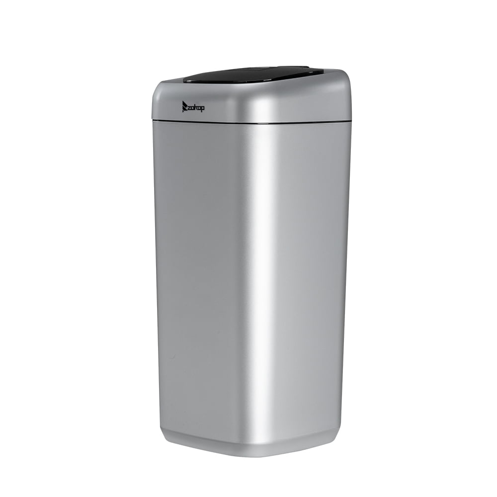 Trash Cans For Kitchen Garbage Can With Lid Automatic Touchless Metal Black Slim 
