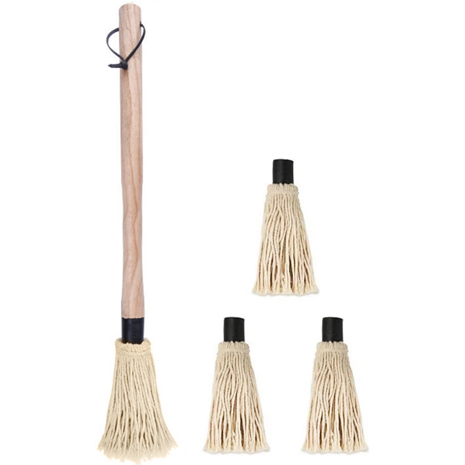 TOPOINT 4 Pcs/Set (1Mop+3Repalcement Heads) Bbq Sauce Basting Mops