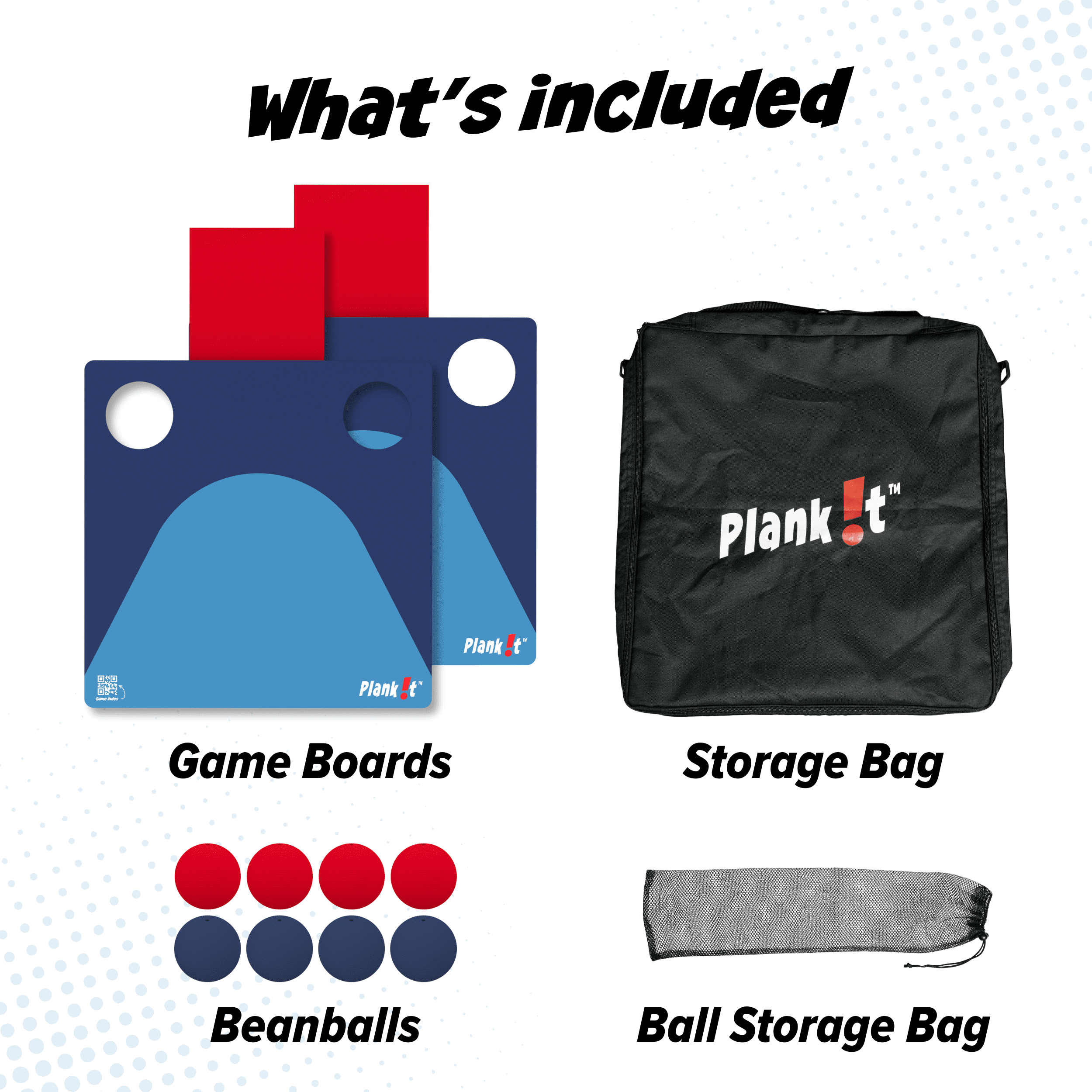 Plank-It! A New Toss Game for Outdoors and Indoors, Rubber Ball Game, for All Ages, by MinnARK