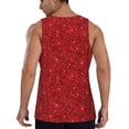 thumbnail image 3 of Gaeub Red Glitter Men's Athletic Tank Top, Workout Sleeveless Shirts, Running Tank Tops for Gym, Running, Training - 4X-Large, 3 of 9