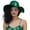 Green, variant on Metallic Shiny Bucket Hat, Reversible Wide Brim Leather Fisherman Cap Silver one size