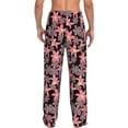 thumbnail image 3 of Uemuo Lilies Flowers Pattern Men's Wide Leg Palazzo Lounge Pants with Pockets Light Weight Loose Comfy Casual Pajama Pants-X-Large, 3 of 9