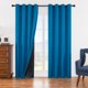 thumbnail image 1 of Nvzi Cortinas opacas totales azul oscuro - 2 piezas, 42 x 63 pulgadas, cortinas opacas y aislantes térmicas, reducción de ruido y ahorro de energía, adecuadas para cine en casa con bloqueo UV., 1 of 5