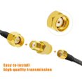 thumbnail image 4 of Adaptador RP-SMA macho a SMA hembra de 5 piezas, convertidor de adaptador coaxial SMA, conector coaxial de adaptador SMA para antena WiFi, FPV, gafas, enrutador, 4 of 5