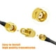 thumbnail image 4 of Adaptador RP-SMA macho a SMA hembra de 5 piezas, convertidor de adaptador coaxial SMA, conector coaxial de adaptador SMA para antena WiFi, FPV, gafas, enrutador, 4 of 5