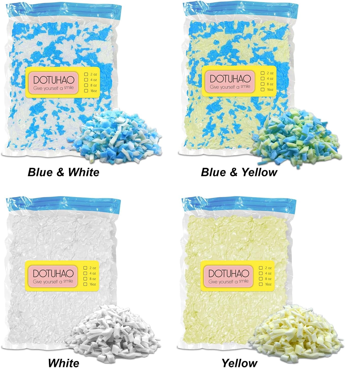 Memory Foam Pieces, Pillow Fillers, sofa pillows, cushion dolls, Dog mattresses Substitute fillers for Easy Pillow beanbag fillers (white 1 lb)