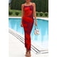 thumbnail image 2 of Vestido Maxi Floral PRETTYGARDEN con Tirantes Finos Vino Tinto M, 2 of 8