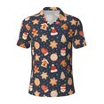 thumbnail image 2 of Daiia Holiday Gingerbreads Pattern Men’s Polo Shirts,Solid Deck Shirt,Classic Fit, Breathable Cotton Polo for Casual and Sport Wear-Large, 2 of 7