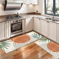 thumbnail image 3 of Kitchen Rugs Sets Of 2,Orange Boho Geometric and Plant Pattern Anti Fatigue Kitchen Mat Rugs Non Slip Washable,Decorative Kitchen Floor Mats for Kitchen,Sink,Laundry,17"X47", 3 of 5