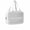 White, variant on Waterproof PU Toiletry Bag for Men Women, Large See-Through Travel Wash Bag, Portable Cosmetic Dopp Kit with Smooth Zipper for Gym Shower Trip, 11.81" x 8.27" x 3.94", Black