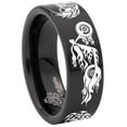 thumbnail image 3 of Motorcycle Tribal Biker Tungsten Carbide Ring, 3 of 6