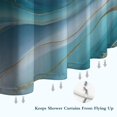 thumbnail image 6 of Blue Marble Gold Wave Pattern Shower Curtain 36"x72" ,Bathroom Decorative Shower Curtains Set with 12 Hooks,Modern Waterproof Washable Shower Curtain, 6 of 6
